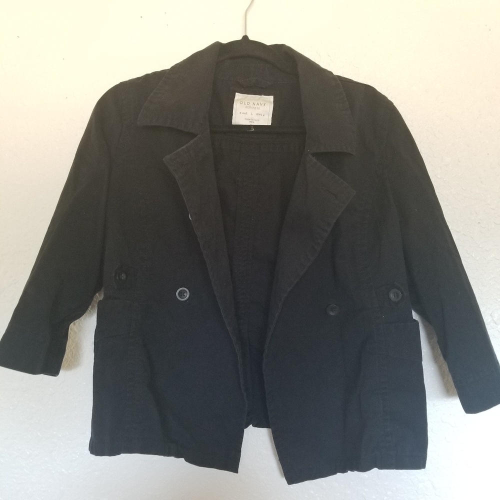 Old Navy  Women's Black 3/4 Sleeve Blazer